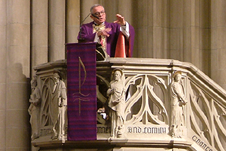 Blessed Sacrament, New York (Priest in pulpit)