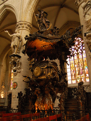 Sts Michael & Gudula Cathedral, Brussels (Pulpit)